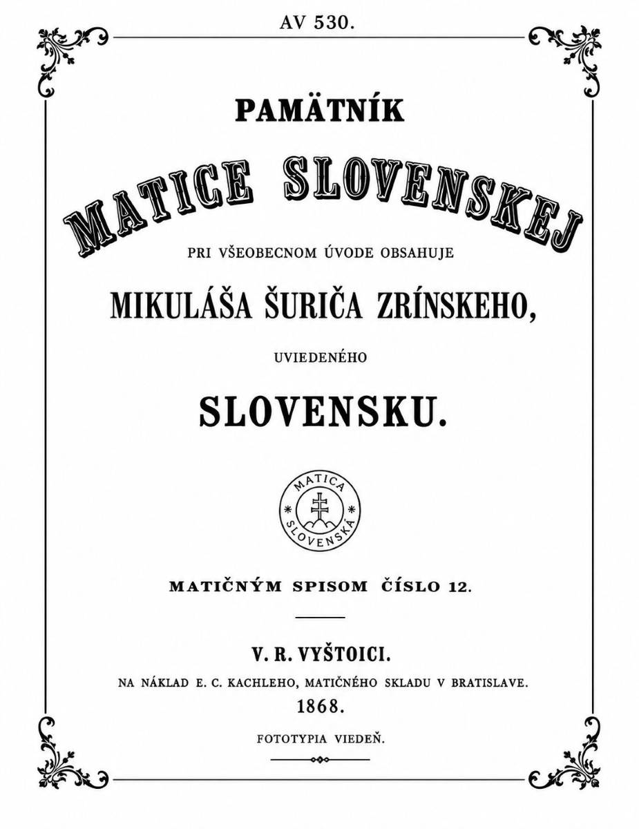 fotka dokumentu Pamätník Matice slovenskej