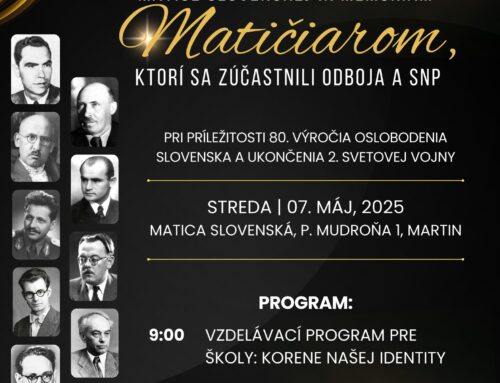 Matica slovenská udelí mimoriadnu cenu in memoriam matičným účastníkom protifašistického odboja a SNP